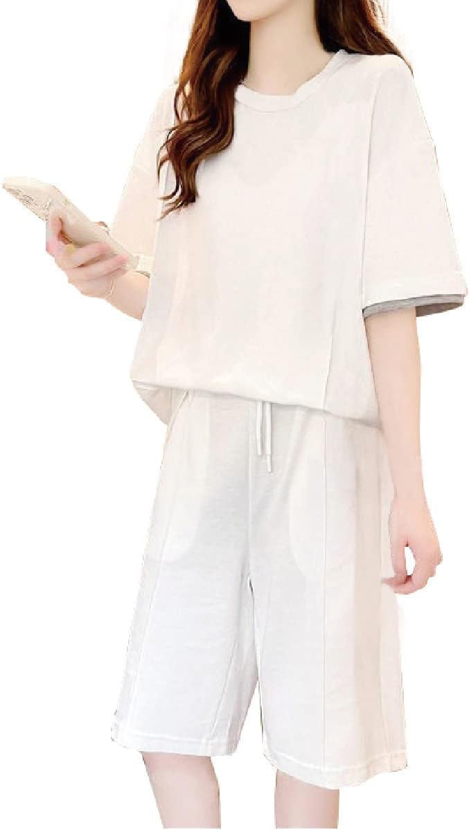 [three Joy] 【動きやすくてリラックス】ルームウェア レディース 半袖 セットアップ ゆったり ストレッチ 普段着 S～XL 4カラー